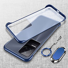 Carcasa Dura Cristal Plastico Funda Rigida Transparente H04 para Xiaomi Poco F4 5G Azul