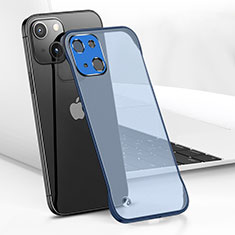 Carcasa Dura Cristal Plastico Funda Rigida Transparente H05 para Apple iPhone 13 Azul
