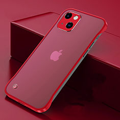 Carcasa Dura Cristal Plastico Funda Rigida Transparente H06 para Apple iPhone 15 Plus Rojo