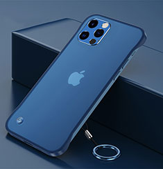Carcasa Dura Cristal Plastico Funda Rigida Transparente H06 para Apple iPhone 15 Pro Max Azul