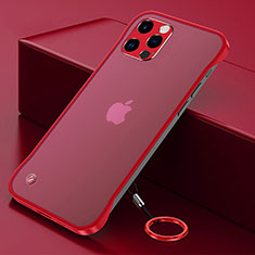 Carcasa Dura Cristal Plastico Funda Rigida Transparente H06 para Apple iPhone 15 Pro Max Rojo