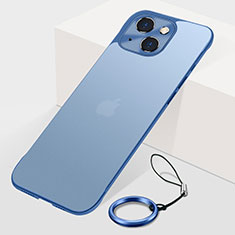 Carcasa Dura Cristal Plastico Funda Rigida Transparente H07 para Apple iPhone 13 Azul