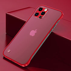 Carcasa Dura Cristal Plastico Funda Rigida Transparente H07 para Apple iPhone 14 Pro Max Rojo