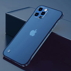 Carcasa Dura Cristal Plastico Funda Rigida Transparente H07 para Apple iPhone 15 Pro Max Azul