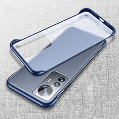 Carcasa Dura Cristal Plastico Funda Rigida Transparente H08 para Xiaomi Mi 12X 5G Azul