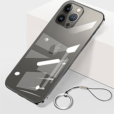 Carcasa Dura Cristal Plastico Funda Rigida Transparente H09 para Apple iPhone 13 Pro Max Negro
