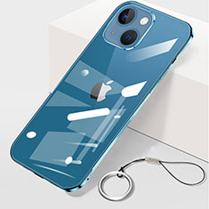 Carcasa Dura Cristal Plastico Funda Rigida Transparente H09 para Apple iPhone 14 Azul
