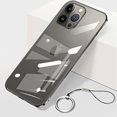 Carcasa Dura Cristal Plastico Funda Rigida Transparente H09 para Apple iPhone 14 Pro Max Negro