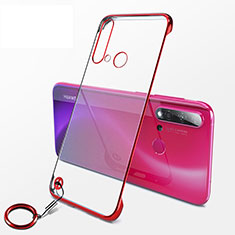 Carcasa Dura Cristal Plastico Funda Rigida Transparente K01 para Huawei P20 Lite (2019) Rojo