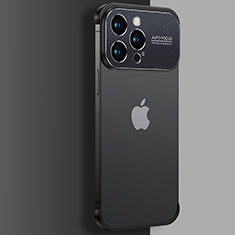 Carcasa Dura Cristal Plastico Funda Rigida Transparente QC3 para Apple iPhone 13 Pro Max Negro