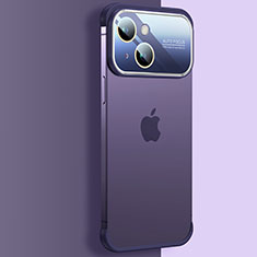 Carcasa Dura Cristal Plastico Funda Rigida Transparente QC4 para Apple iPhone 13 Morado