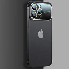 Carcasa Dura Cristal Plastico Funda Rigida Transparente QC4 para Apple iPhone 13 Pro Max Negro