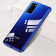 Carcasa Dura Cristal Plastico Funda Rigida Transparente S01 para Huawei Honor V30 Pro 5G Azul