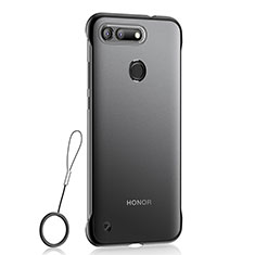 Carcasa Dura Cristal Plastico Funda Rigida Transparente S01 para Huawei Honor View 20 Negro