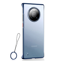 Carcasa Dura Cristal Plastico Funda Rigida Transparente S01 para Huawei Mate 40 Pro Azul