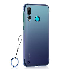 Carcasa Dura Cristal Plastico Funda Rigida Transparente S01 para Huawei P Smart+ Plus (2019) Azul