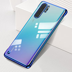 Carcasa Dura Cristal Plastico Funda Rigida Transparente S01 para Huawei P30 Pro New Edition Azul