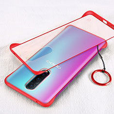 Carcasa Dura Cristal Plastico Funda Rigida Transparente S01 para Oppo R17 Pro Rojo