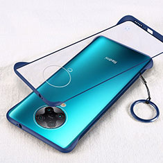 Carcasa Dura Cristal Plastico Funda Rigida Transparente S01 para Xiaomi Poco F2 Pro Azul