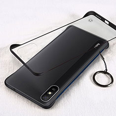 Carcasa Dura Cristal Plastico Funda Rigida Transparente S01 para Xiaomi Redmi 9A Negro