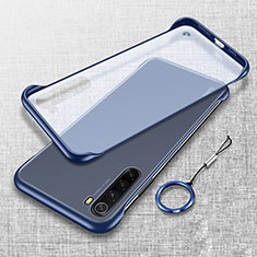 Carcasa Dura Cristal Plastico Funda Rigida Transparente S01 para Xiaomi Redmi Note 8T Azul