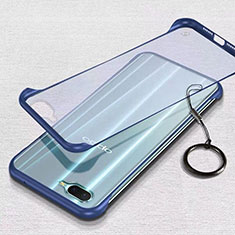 Carcasa Dura Cristal Plastico Funda Rigida Transparente S02 para Oppo R17 Neo Azul