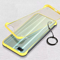 Carcasa Dura Cristal Plastico Funda Rigida Transparente S02 para Oppo RX17 Neo Amarillo