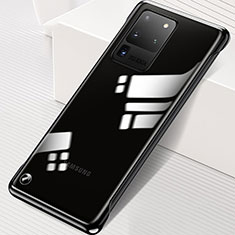 Carcasa Dura Cristal Plastico Funda Rigida Transparente S02 para Samsung Galaxy S20 Ultra Negro