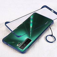 Carcasa Dura Cristal Plastico Funda Rigida Transparente S03 para Huawei Nova 7 SE 5G Azul