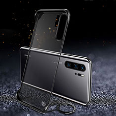 Carcasa Dura Cristal Plastico Funda Rigida Transparente S03 para Huawei P30 Pro Negro