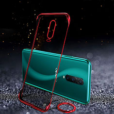 Carcasa Dura Cristal Plastico Funda Rigida Transparente S03 para Oppo R17 Pro Rojo