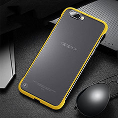 Carcasa Dura Cristal Plastico Funda Rigida Transparente S03 para Oppo RX17 Neo Amarillo