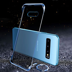 Carcasa Dura Cristal Plastico Funda Rigida Transparente S03 para Samsung Galaxy S10 5G Azul