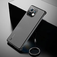 Carcasa Dura Cristal Plastico Funda Rigida Transparente S03 para Xiaomi Mi 11 5G Negro