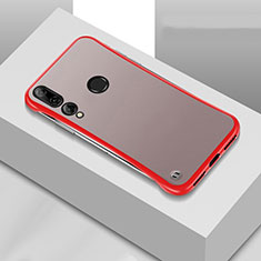 Carcasa Dura Cristal Plastico Funda Rigida Transparente S04 para Huawei Honor 20E Rojo