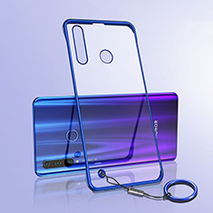 Carcasa Dura Cristal Plastico Funda Rigida Transparente S05 para Huawei Honor 20i Azul