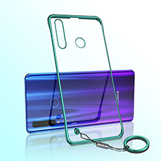 Carcasa Dura Cristal Plastico Funda Rigida Transparente S05 para Huawei Honor 20i Verde