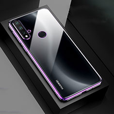 Carcasa Dura Cristal Plastico Funda Rigida Transparente S05 para Huawei P20 Lite (2019) Morado