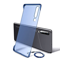 Carcasa Dura Cristal Plastico Funda Rigida Transparente S05 para Huawei P30 Azul