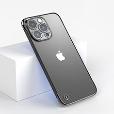 Carcasa Dura Cristal Plastico Funda Rigida Transparente WT1 para Apple iPhone 13 Pro Max Negro