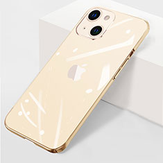 Carcasa Dura Cristal Plastico Funda Rigida Transparente WT1 para Apple iPhone 14 Oro