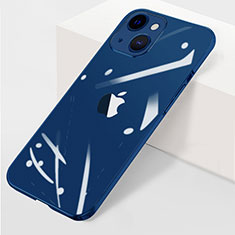 Carcasa Dura Cristal Plastico Funda Rigida Transparente WT1 para Apple iPhone 14 Plus Azul