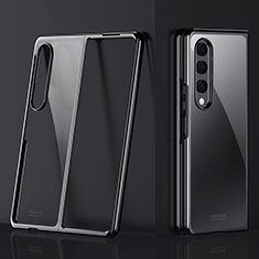 Carcasa Dura Cristal Plastico Funda Rigida Transparente Z01 para Samsung Galaxy Z Fold3 5G Negro