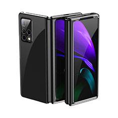 Carcasa Dura Cristal Plastico Rigida Transparente QH1 para Huawei Mate X2 Negro