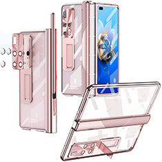 Carcasa Dura Cristal Plastico Rigida Transparente ZL1 para Huawei Mate X2 Oro Rosa