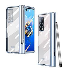 Carcasa Dura Cristal Plastico Rigida Transparente ZL2 para Huawei Mate X2 Azul