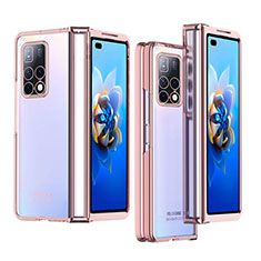 Carcasa Dura Cristal Plastico Rigida Transparente ZL3 para Huawei Mate X2 Oro Rosa