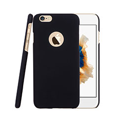 Carcasa Dura Plastico Rigida Mate con Agujero para Apple iPhone 6 Negro