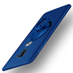 Carcasa Dura Plastico Rigida Mate con Anillo de dedo Soporte para Xiaomi Mi 5S Plus Azul