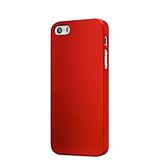 Carcasa Dura Plastico Rigida Mate para Apple iPhone 5S Rojo